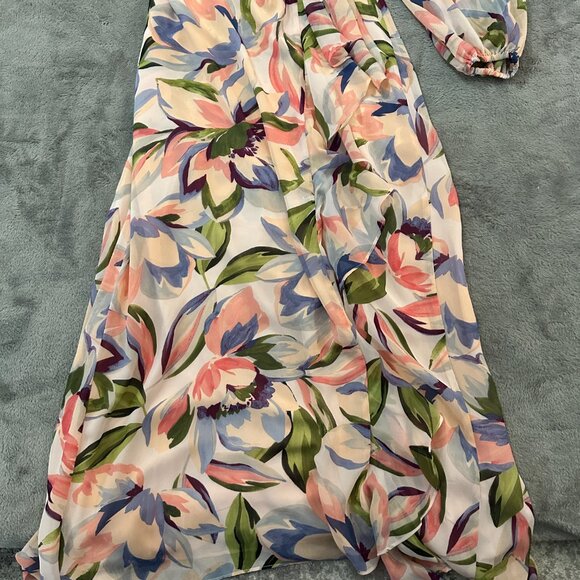 Astr The Label Sandersonia Floral Print Maxi Dress One Sleeve SMALL Gown - Picture 6 of 6